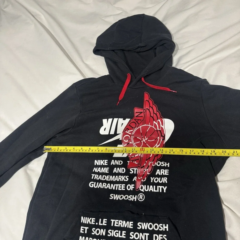 Nike Jordan Hoodie Men Medium Black 1985 Pullover Air Wings Swoosh Jumpman